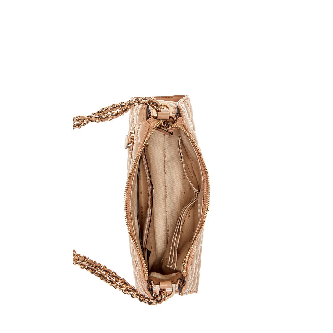 Guess Giully Top Zip Shoulder Bag,Beige