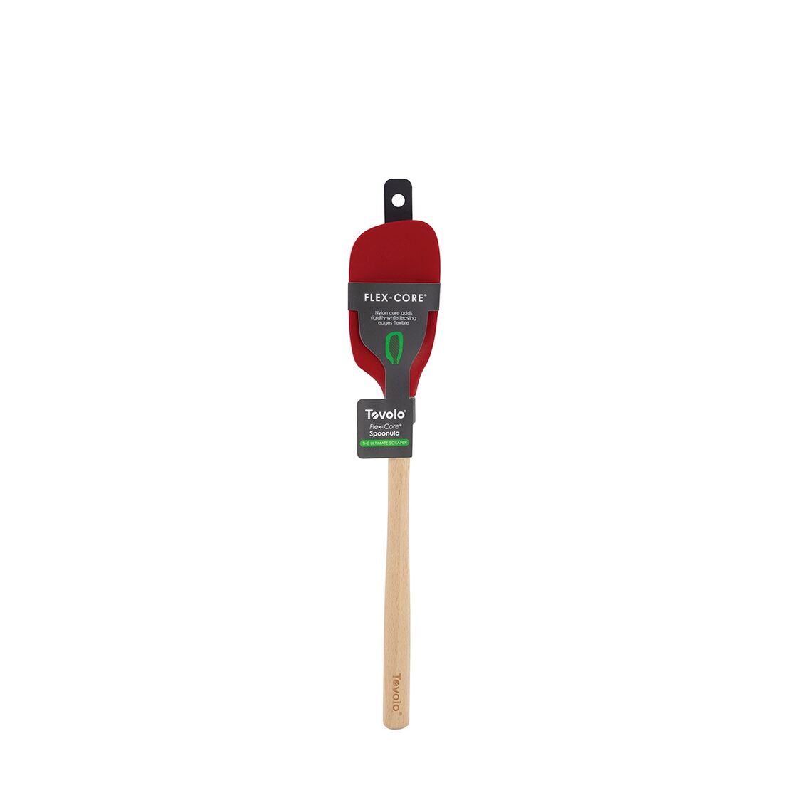 Tovolo Flex-Core Wood Handled Spoonula Cayenne