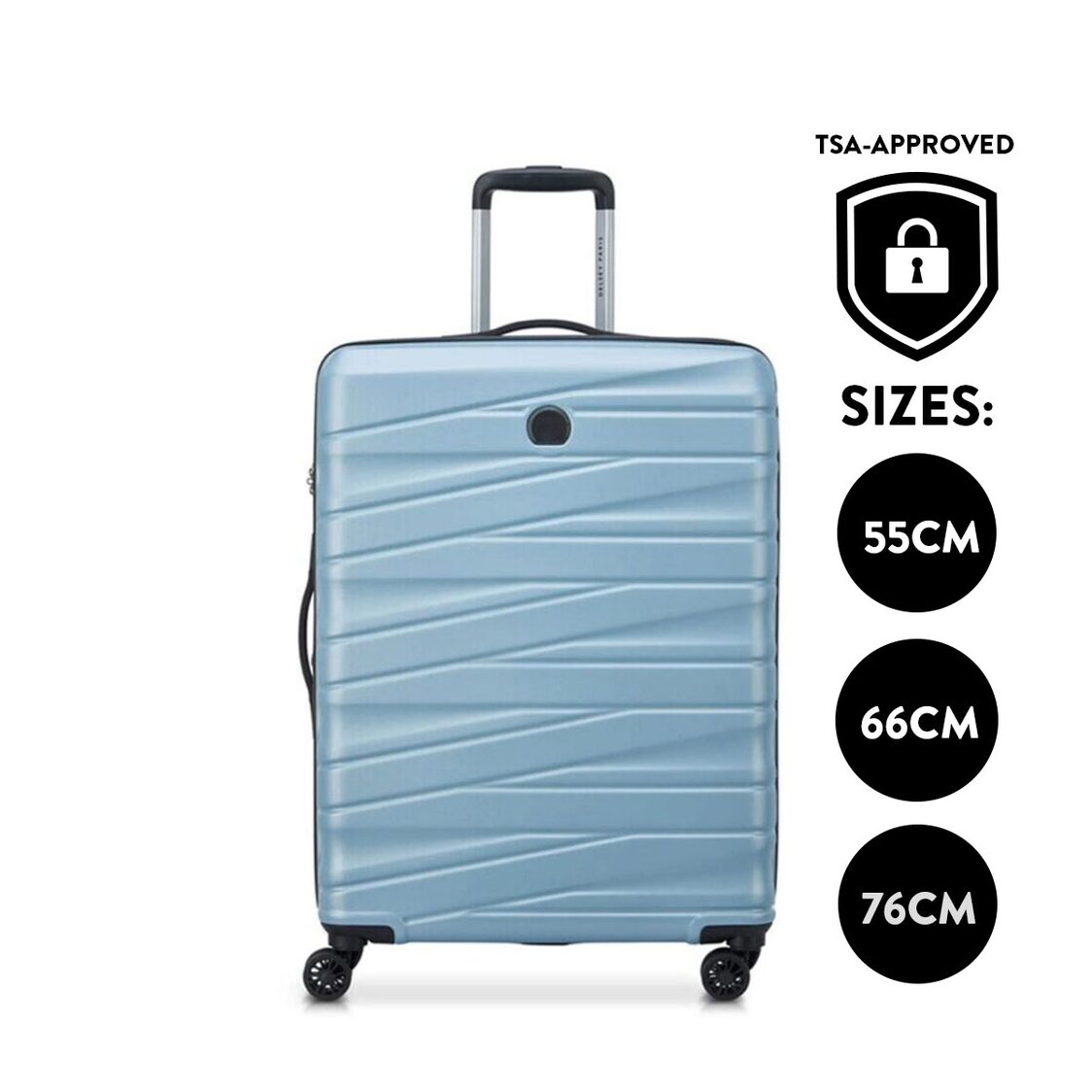 Delsey Paris Tiphanie 4 Double Wheels Cabin Trolley Case - Aquatics