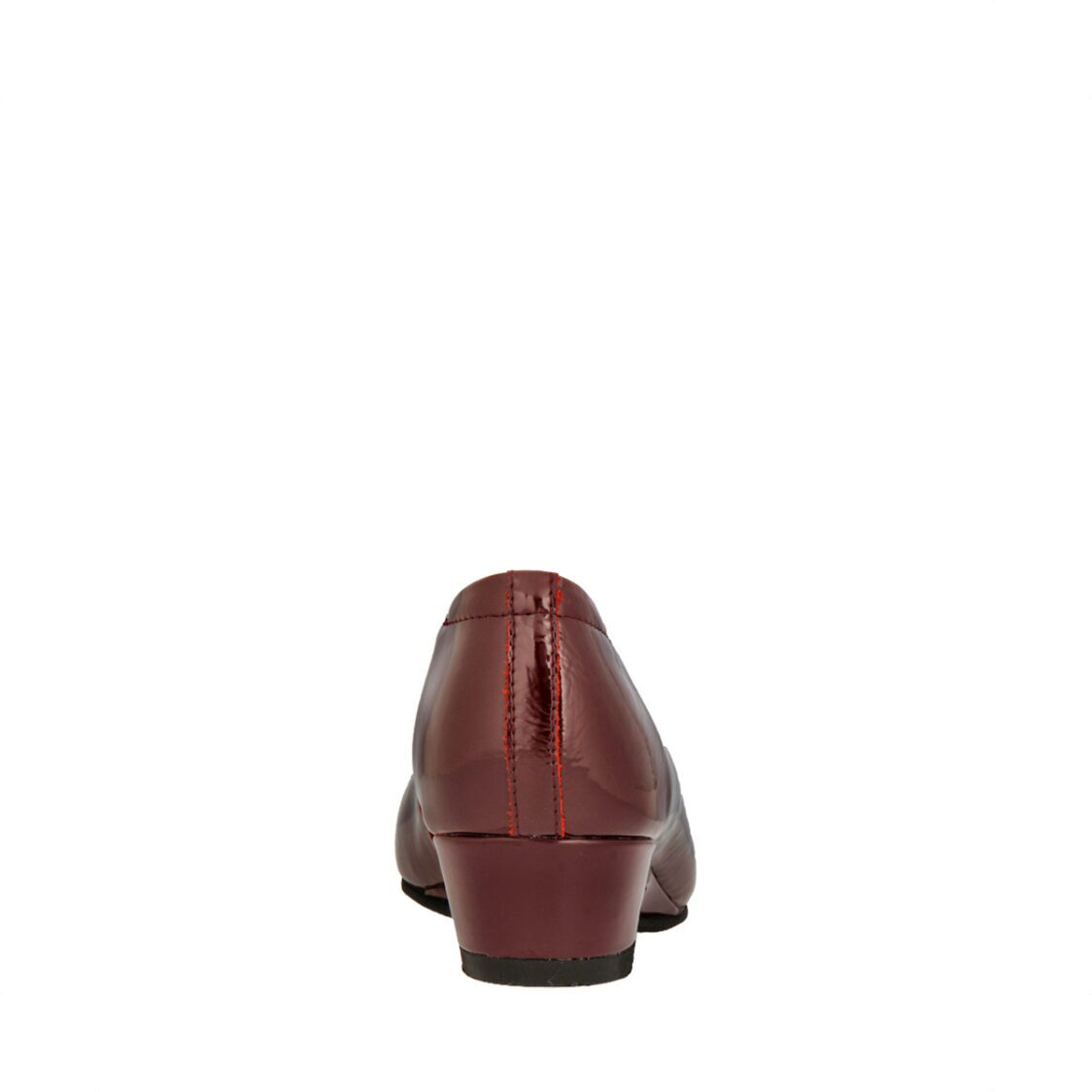 Caratti 1992 Maroon Leather Wedged Heels (Short, with Buckle)