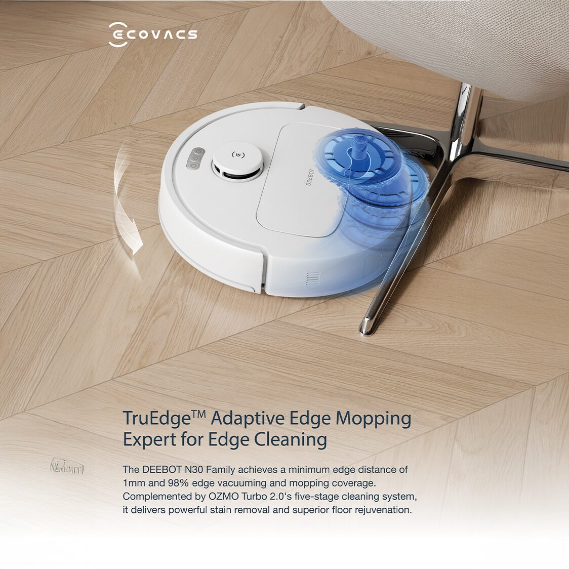Ecovacs Deebot N30 Pro Omni - White