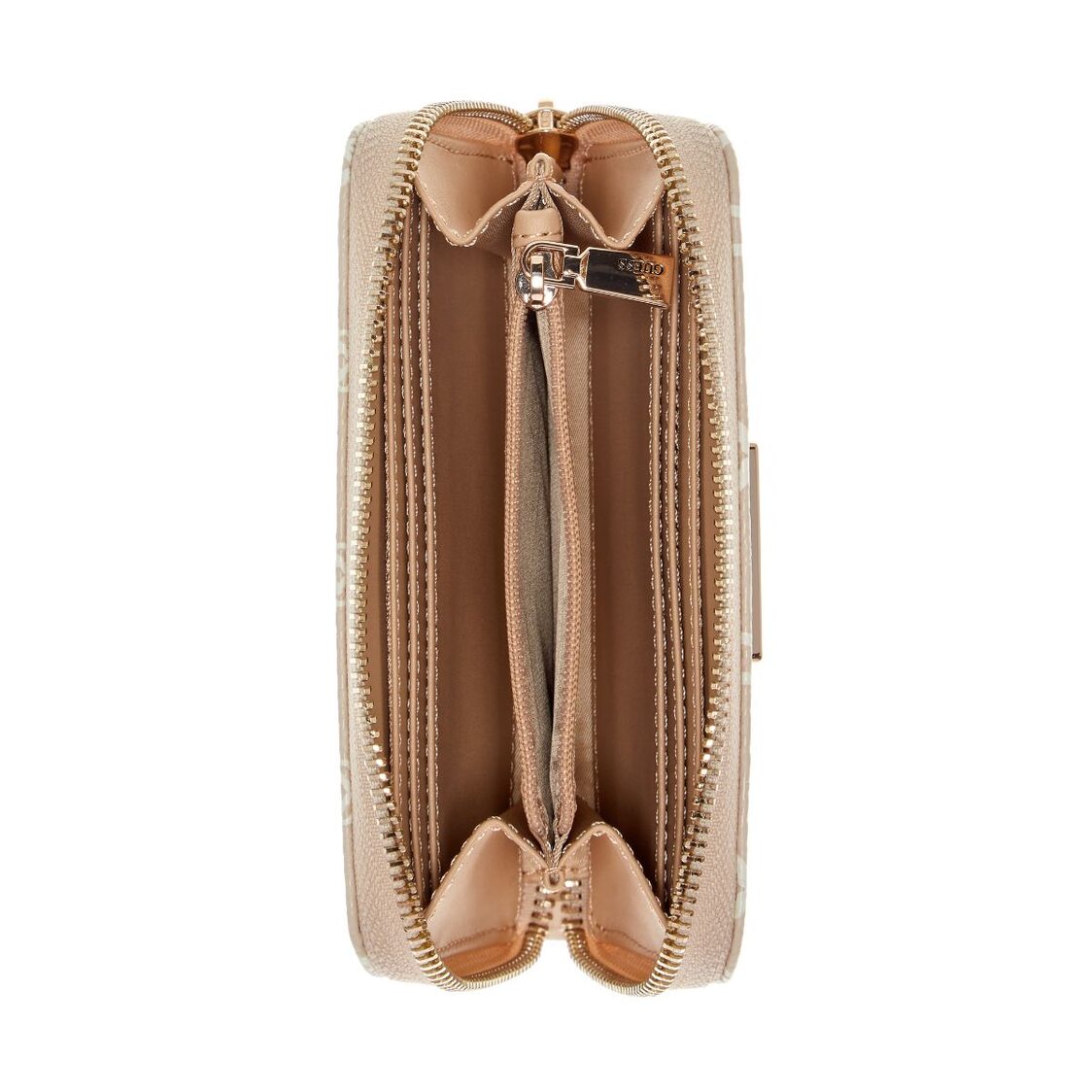 ALDINA SLG MEDIUM ZIP AROUND,OFF WHITE