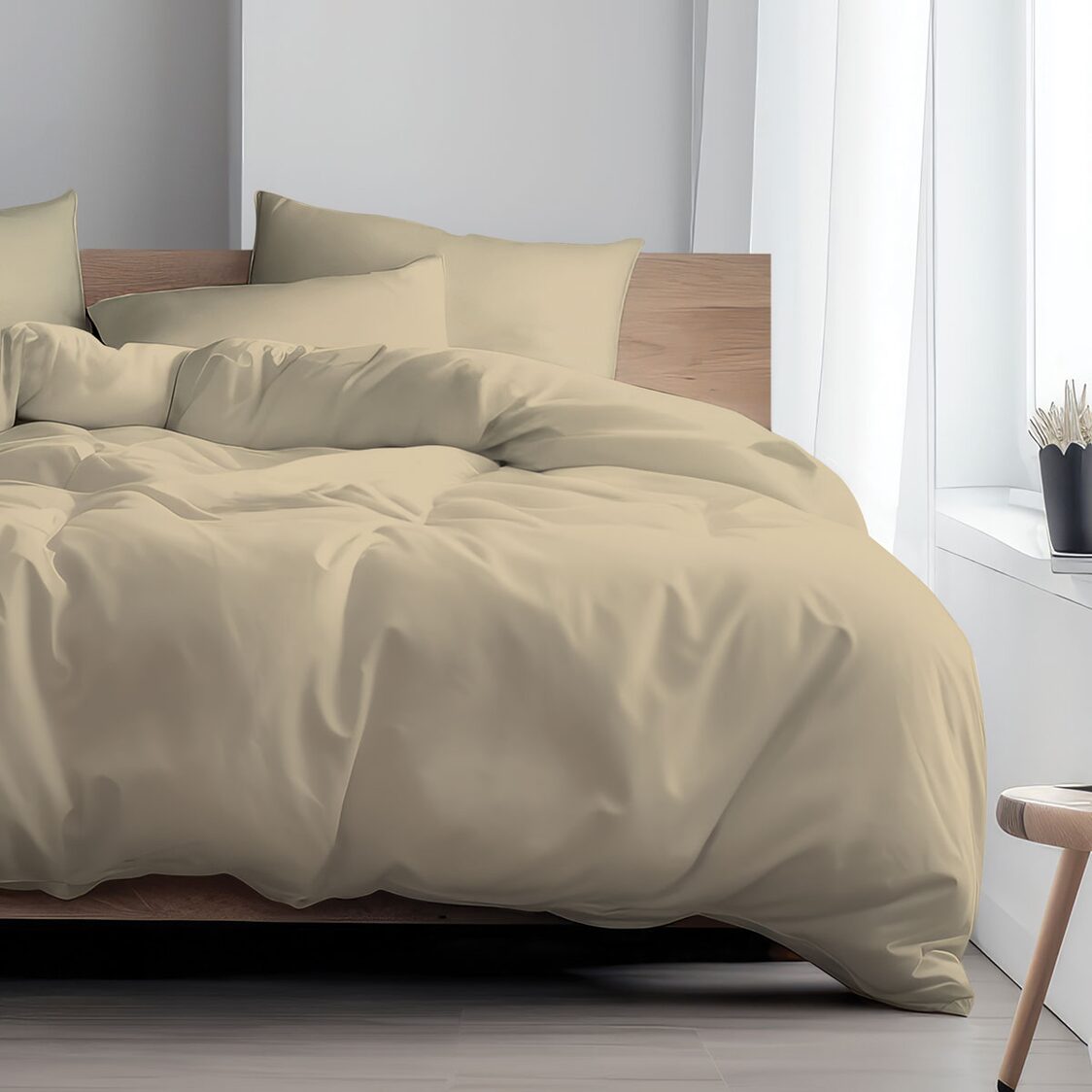 The Gang By Charles Millen Palette GLP02 Hazel Beige Fitted Sheet Set / Bed Set / Pillow Case / Bolster Case