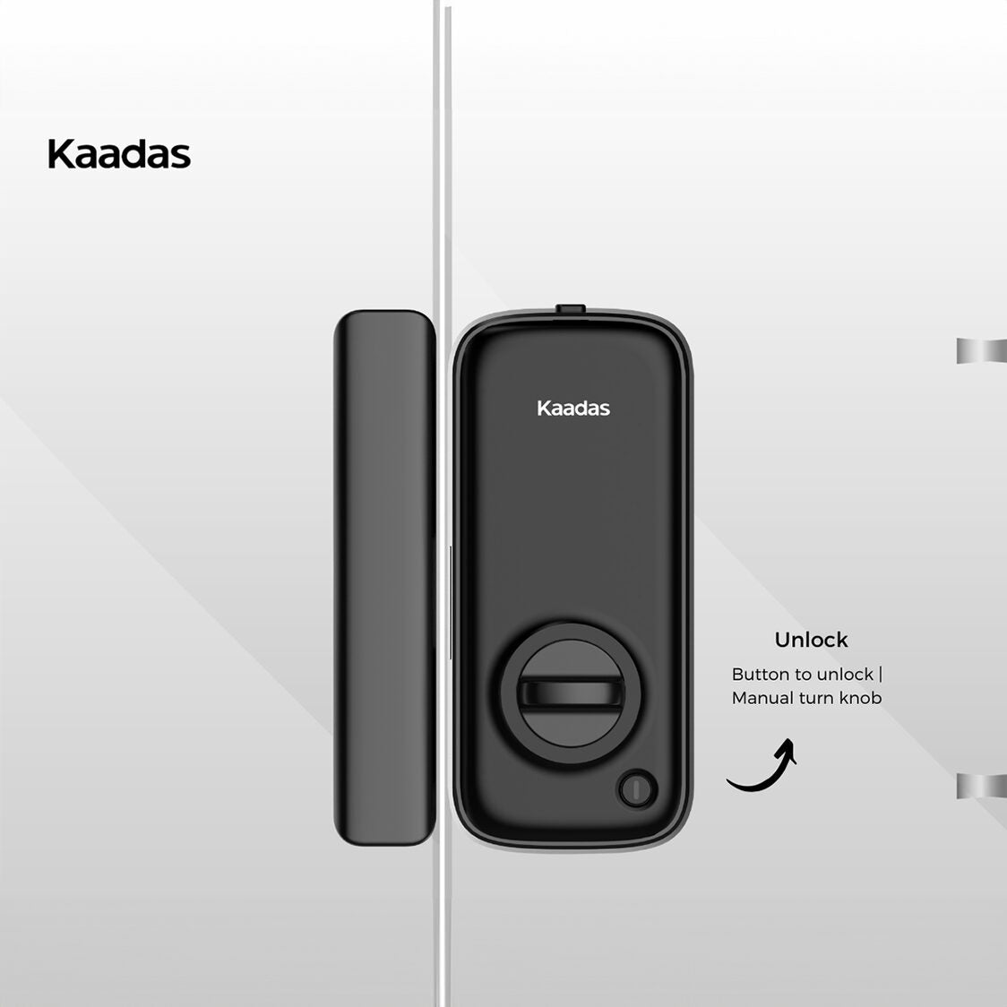 Kaadas R8L Glass Door Lock - Black