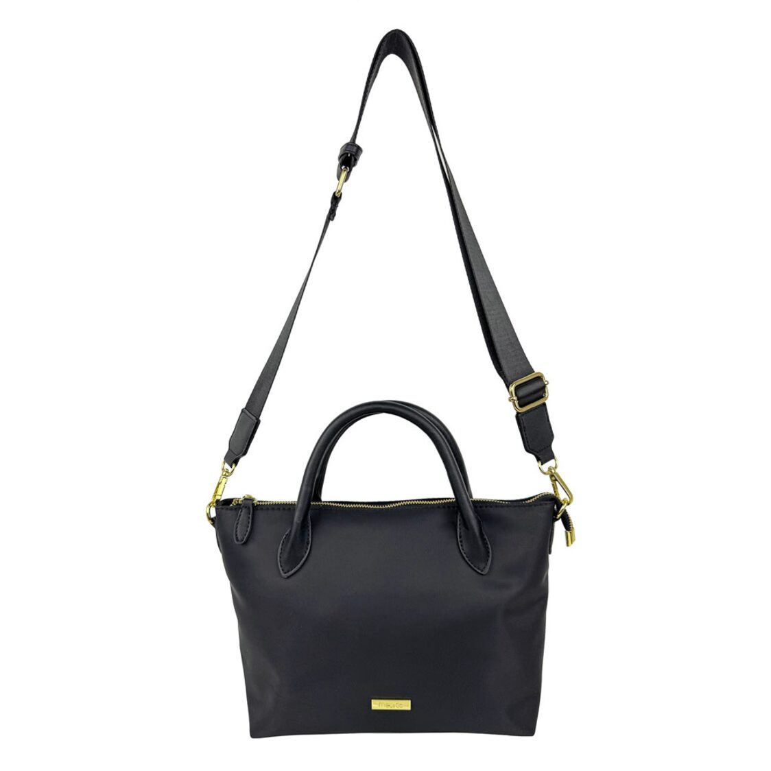 Mel&Co Nylon Satchel Bag With Webbed Strap