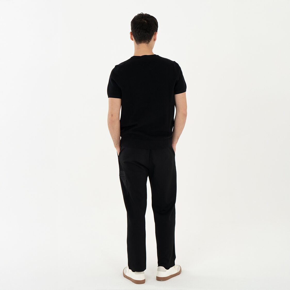 K/WOODS Mens Calmline Crew Neck - Black
