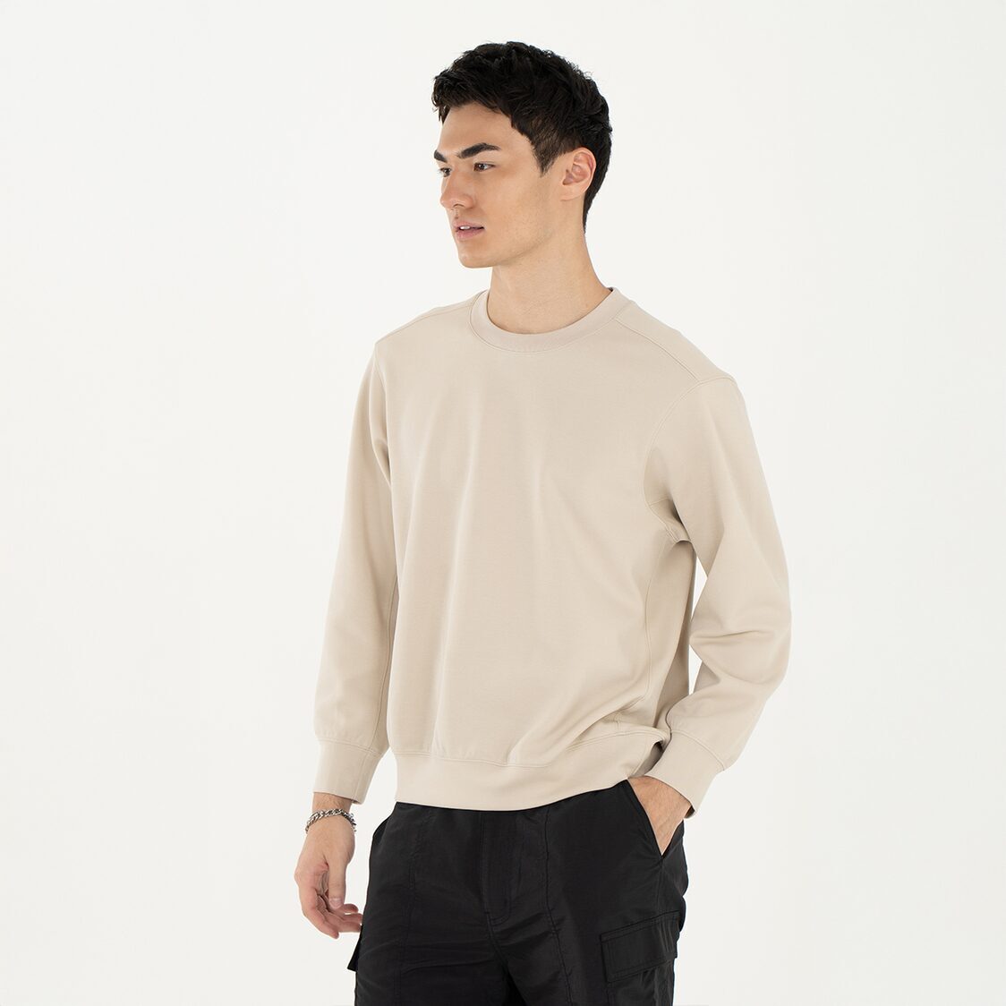 K/WOODS Mens Flow Sweater - Almond
