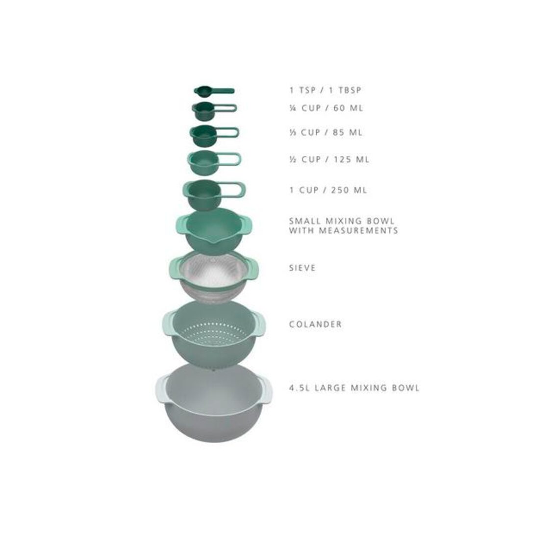 Joseph Joseph Nest 9 Plus 9pcs Food Preparation Set - 40112