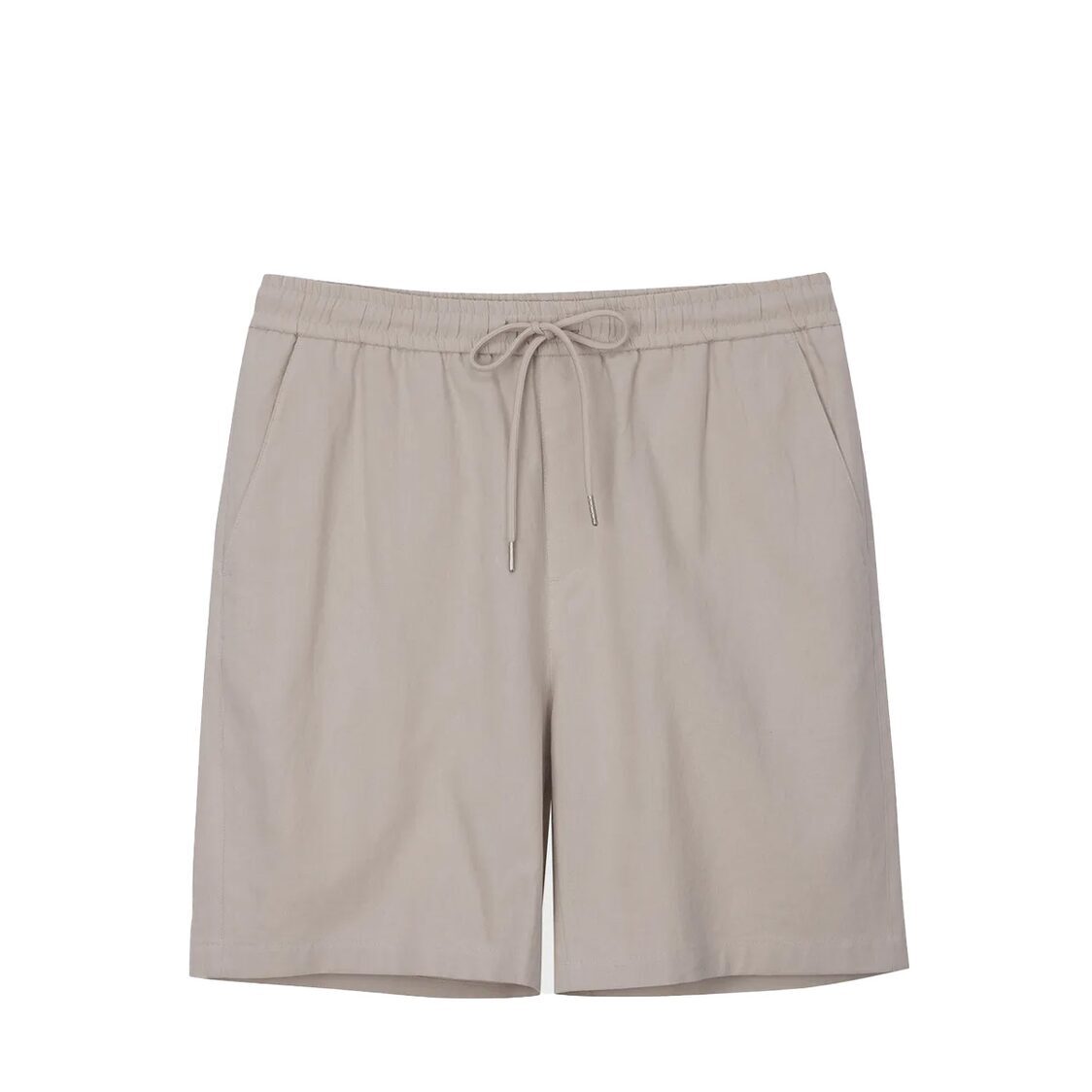 Mind Bridge Loose Fit Linen Full Banding Half Pants L/Beige
