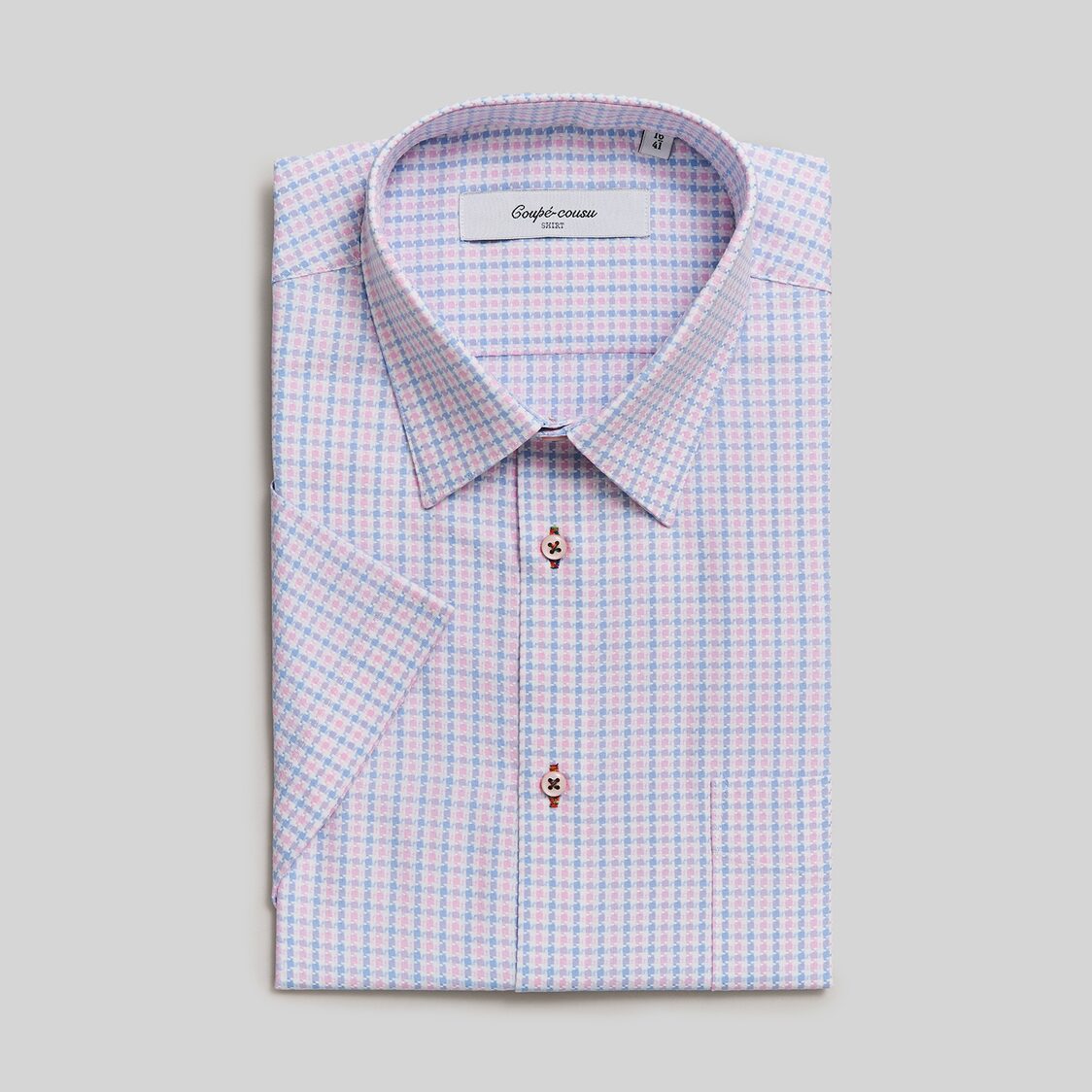 Coupe Cousu Short Sleeve Shirt, Fancy Dobby CCSSE261-MULTI