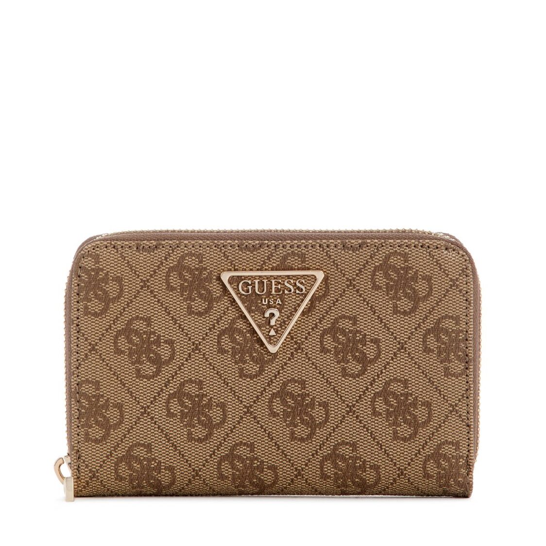 LAUREL II SLG MED ZIP AROUND,LATTE LOGO