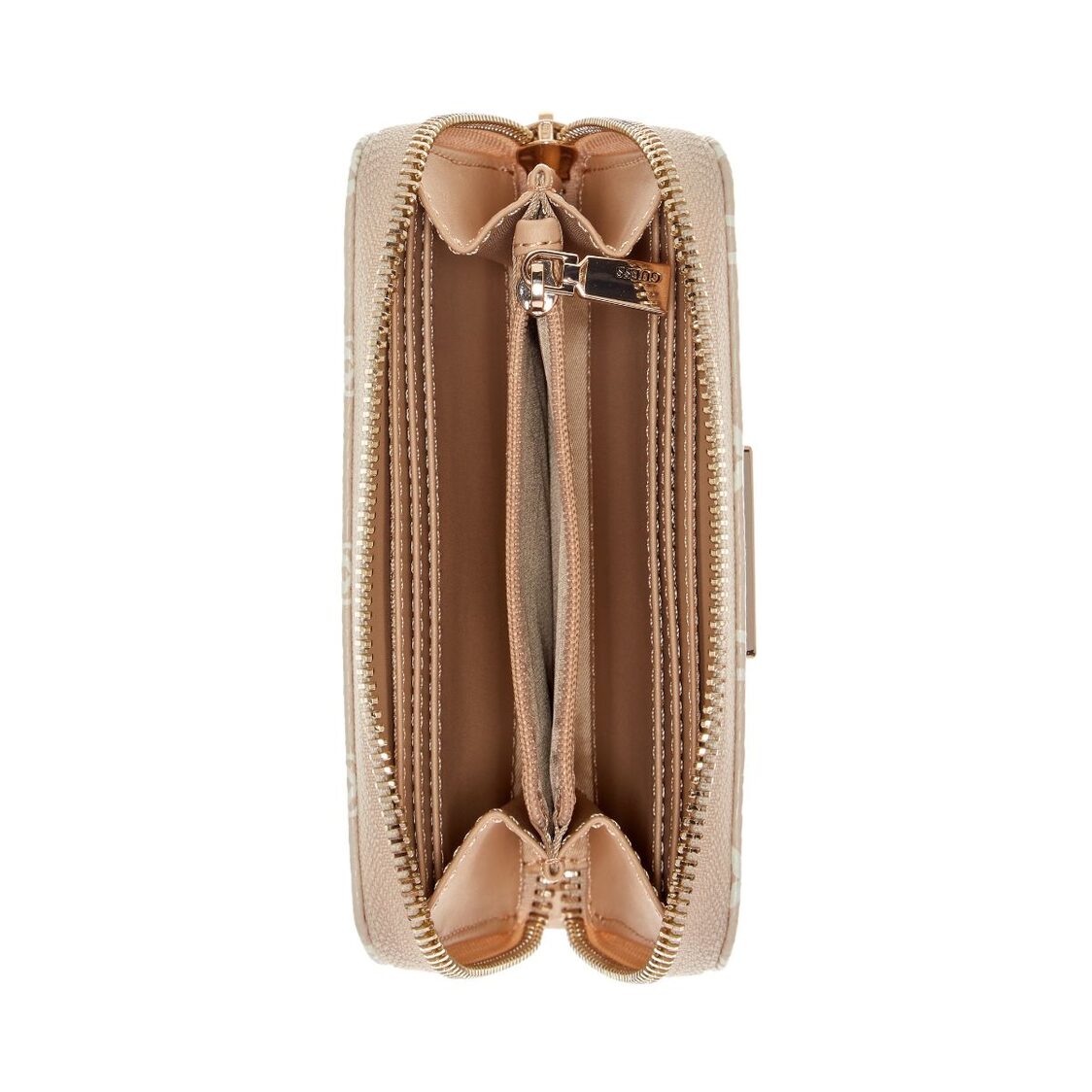 LAUREL II SLG MED ZIP AROUND,LATTE LOGO