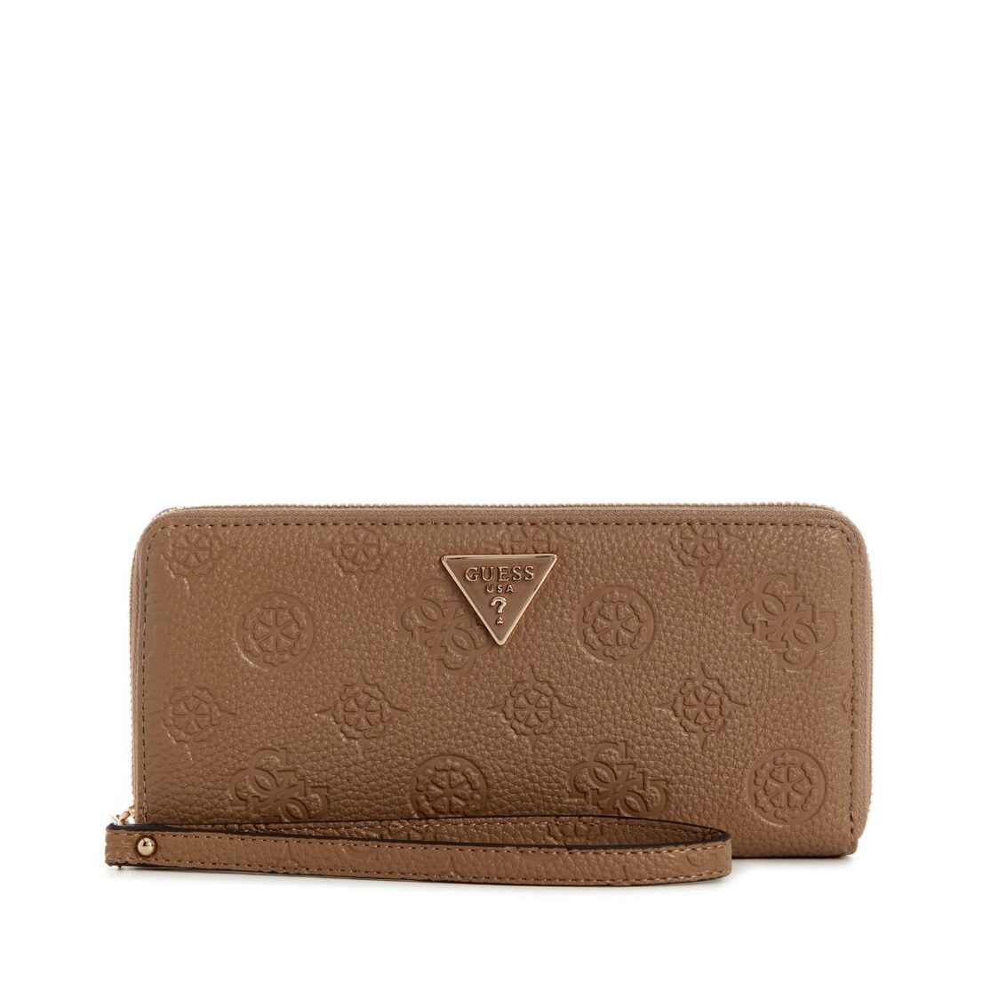 CRESIDIA II SLG LRG ZIP AROUND,DARK TAUPE LOGO