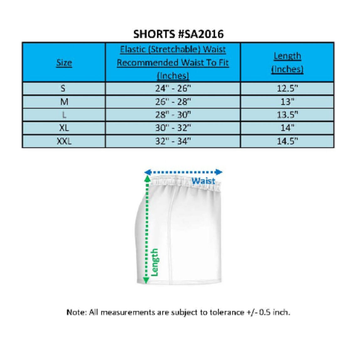 FBT Shorts SA2016 Black/Ice Blue