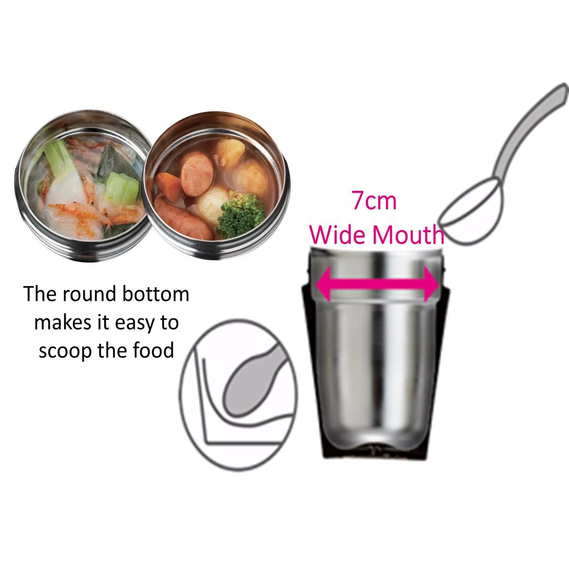 TIGER Double Stainless Steel Thermal Soup Cup 300ml - Navy (MCL-B030 AI)