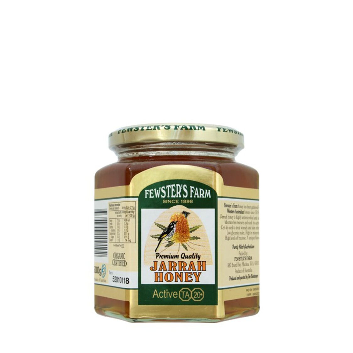 Fewster's Farm Jarrah Honey 20+ 500g