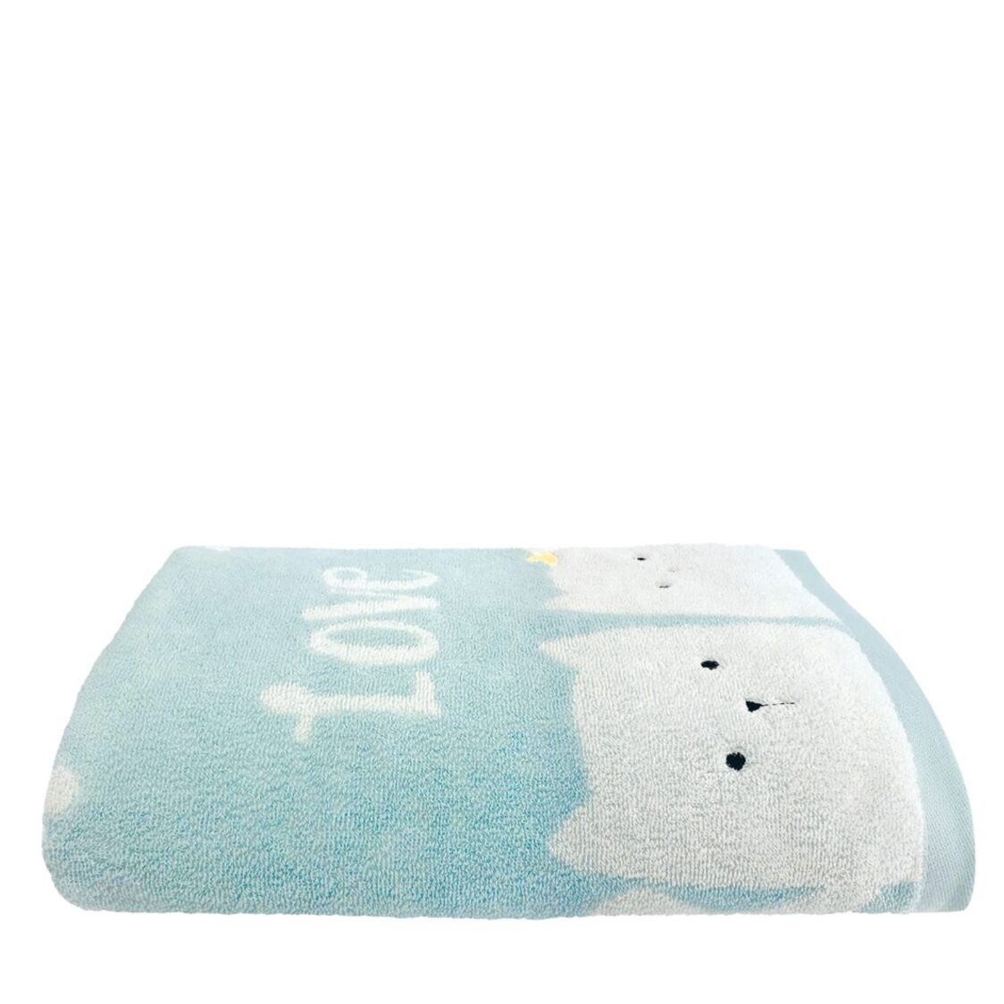 Milton Home Phoebe 100% Cotton Supersoft Yarn Bath Towel Blue