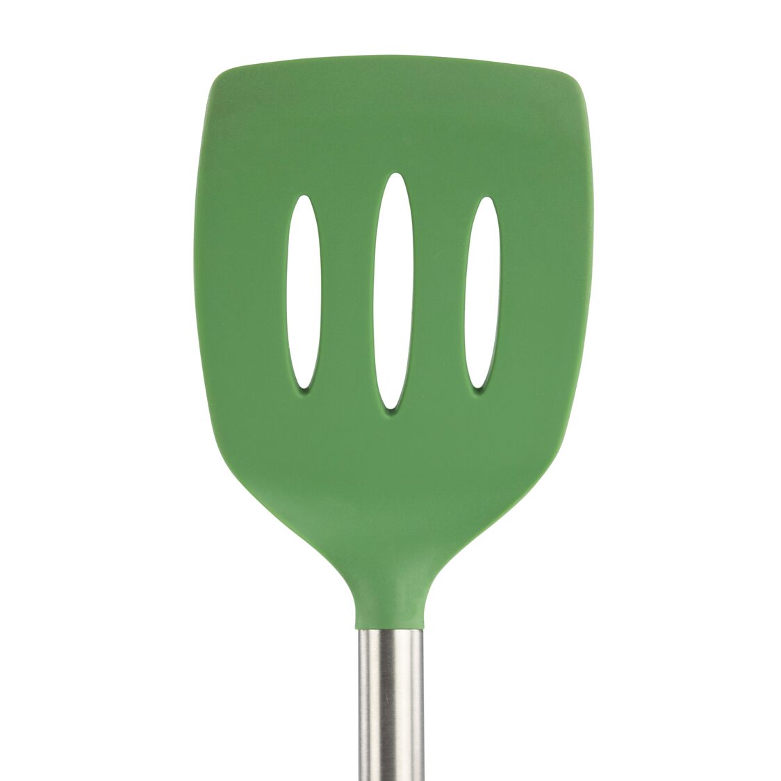 Tovolo Silicone Slotted Turner with Stainless Steel Handle - Pesto