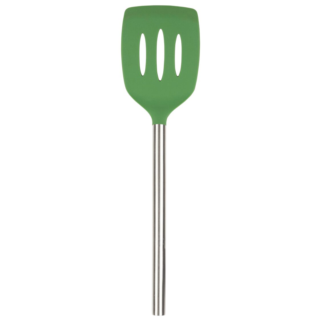 Tovolo Silicone Slotted Turner with Stainless Steel Handle - Pesto
