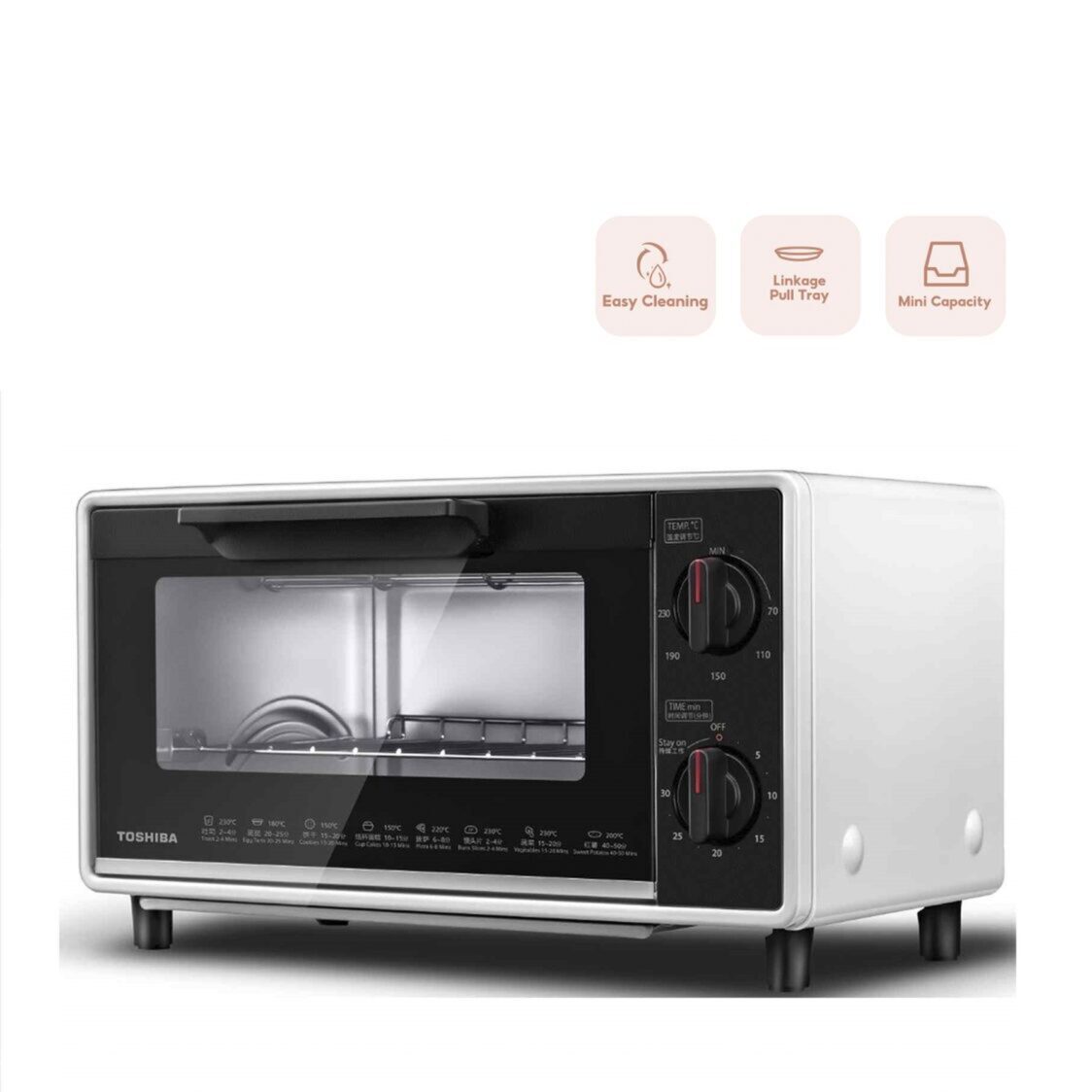 TOSHIBA Toaster Oven 800W 10L (TM-MM10DZF WH)