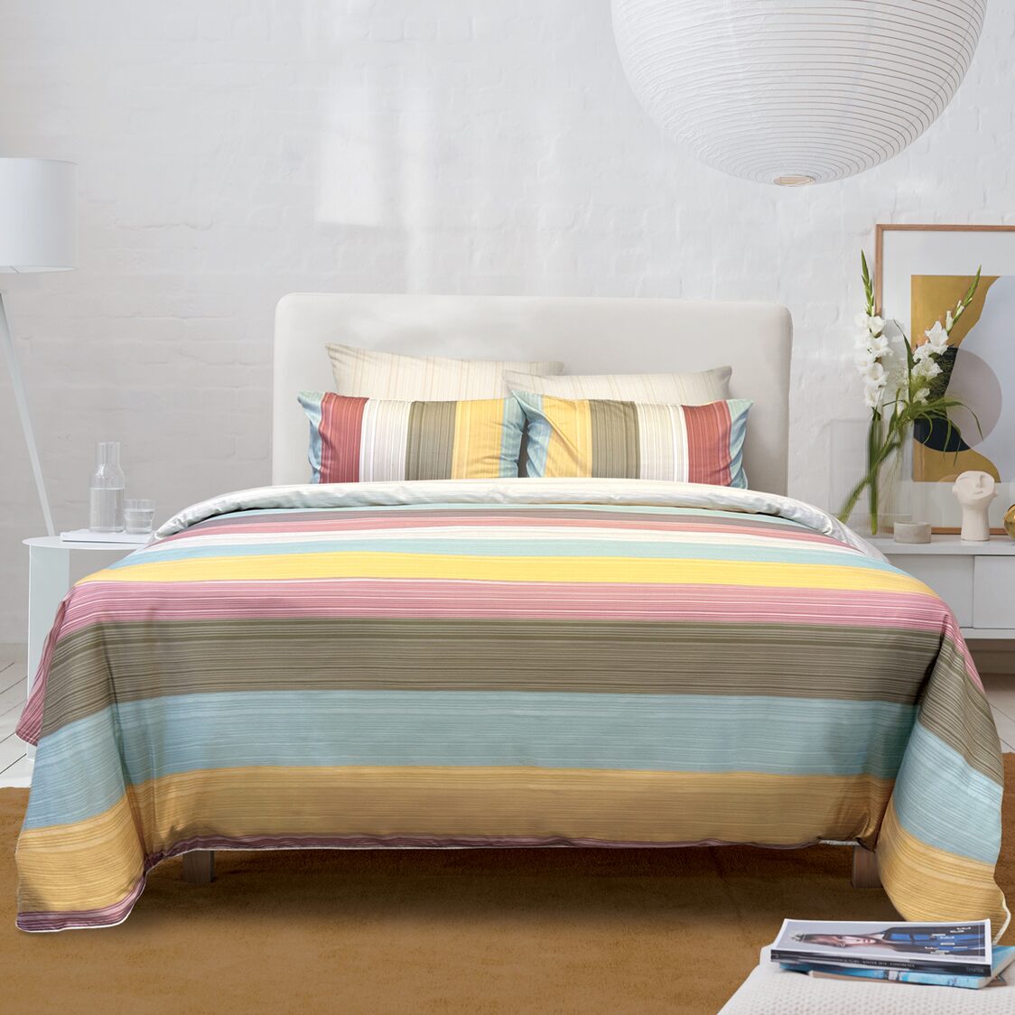ESPRIT Home 100% Cotton Luster Sateen Fitted Sheet/Bed Set  – Breccia