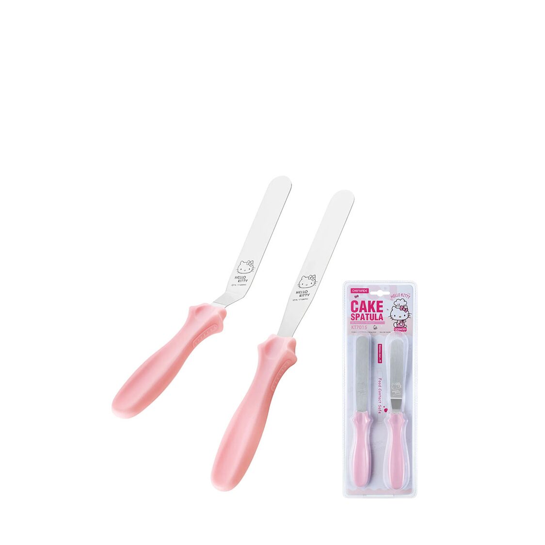 Chefmade Ss With Plastic Handle Cake Spatula L23Xw2.5xH1.5 3.5cm 2Pc Hello Kitty (1898cm-KT7015)