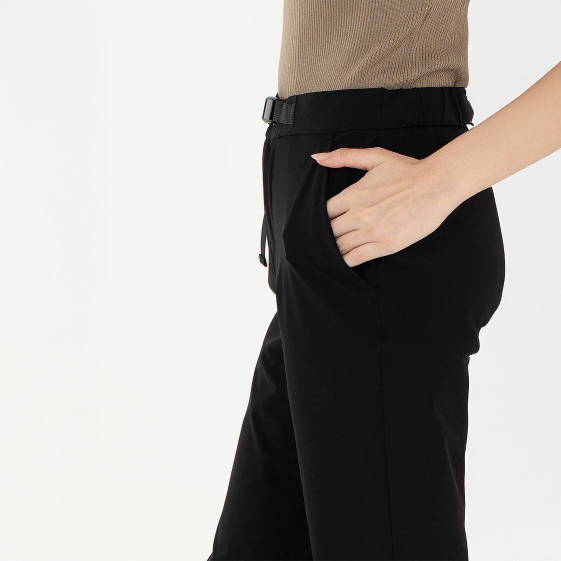 K/WOODS Ice Cool Urban Belted Pants in Black
