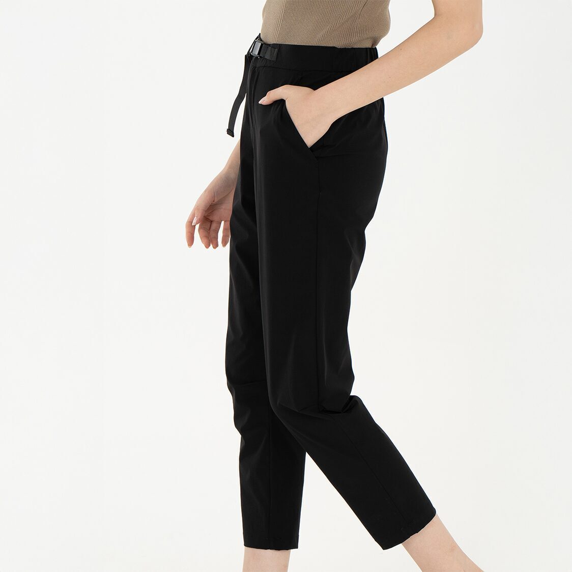 K/WOODS Ice Cool Urban Belted Pants in Black