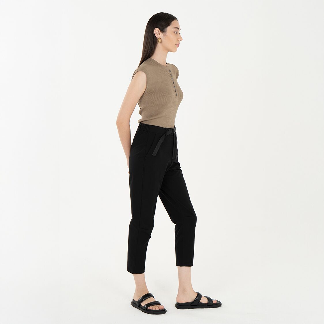 K/WOODS Ice Cool Urban Belted Pants in Black