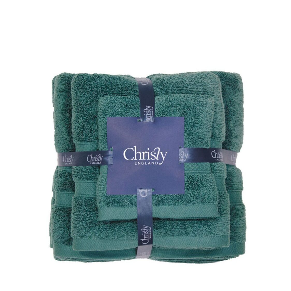 Christy Chroma 100% Combed Cotton 4pc Bundle Set, Forest