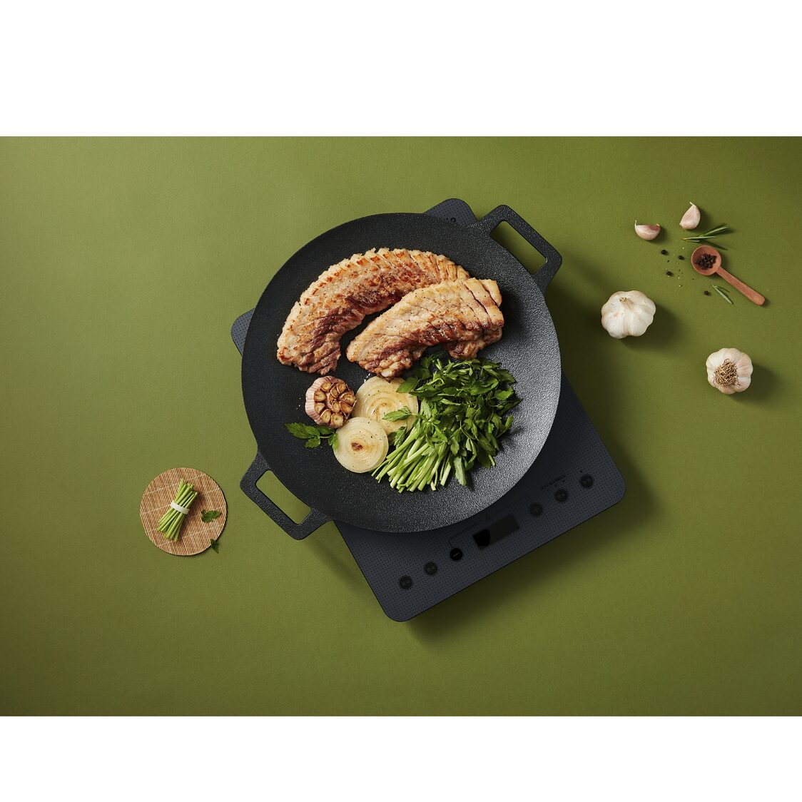 Happycall IH Noire Korean BBQ Griddle Pan 33cm (4001-0094)