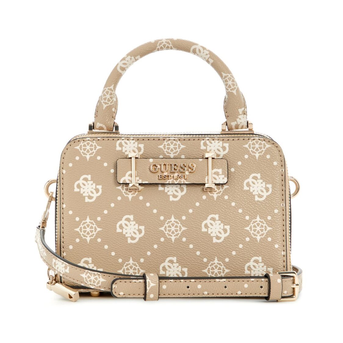 Guess Silia Mini Satchel,Biscotti Logo