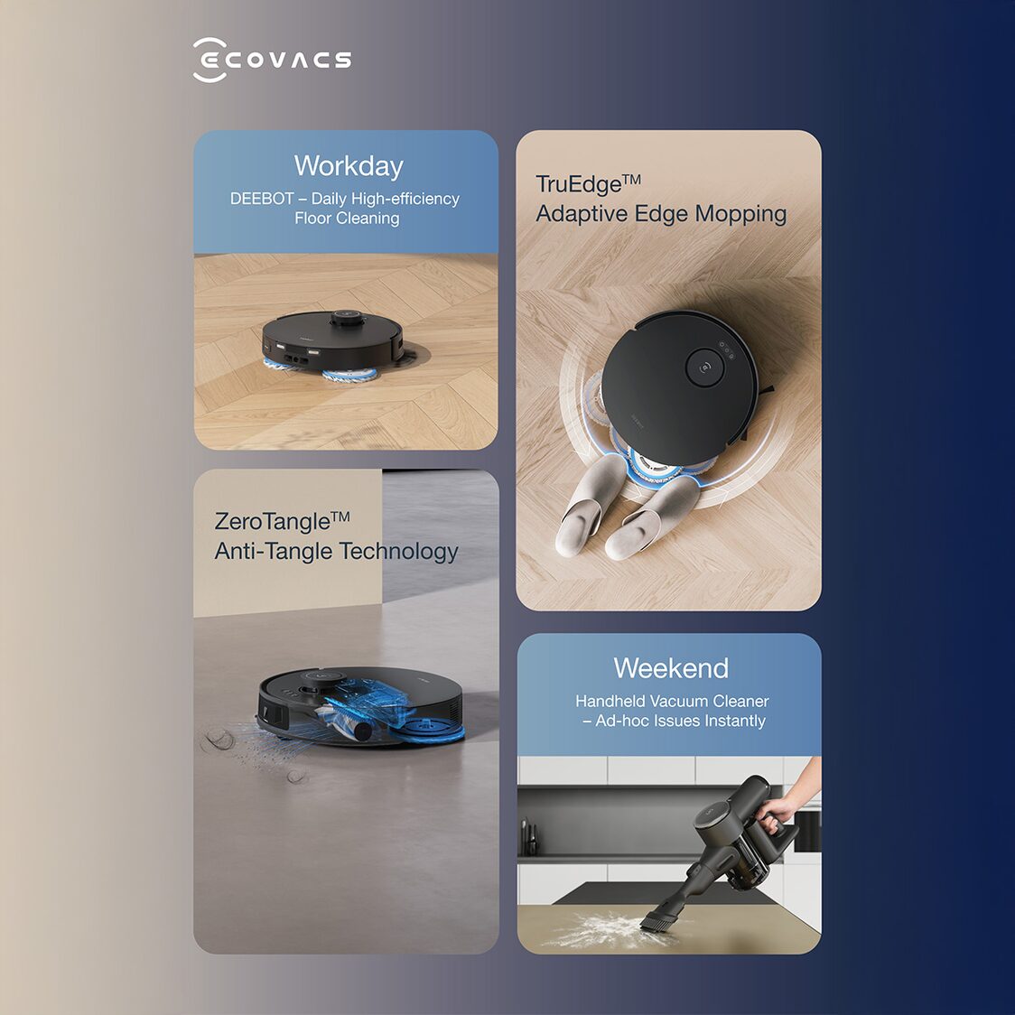 Ecovacs Deebot T30S Combo - Black