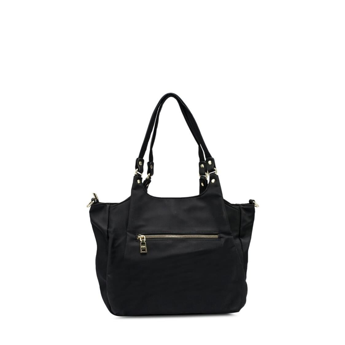 Mel&Co Nylon Double Handle With Pleat Detail