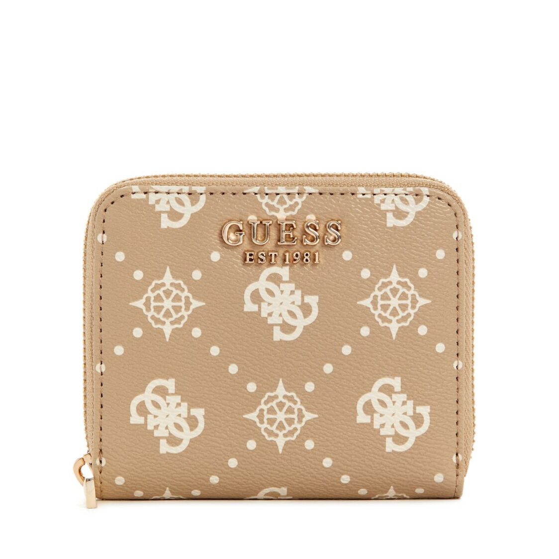 SILIA SLG SMALL ZIP AROUND,BISCOTTI LOGO