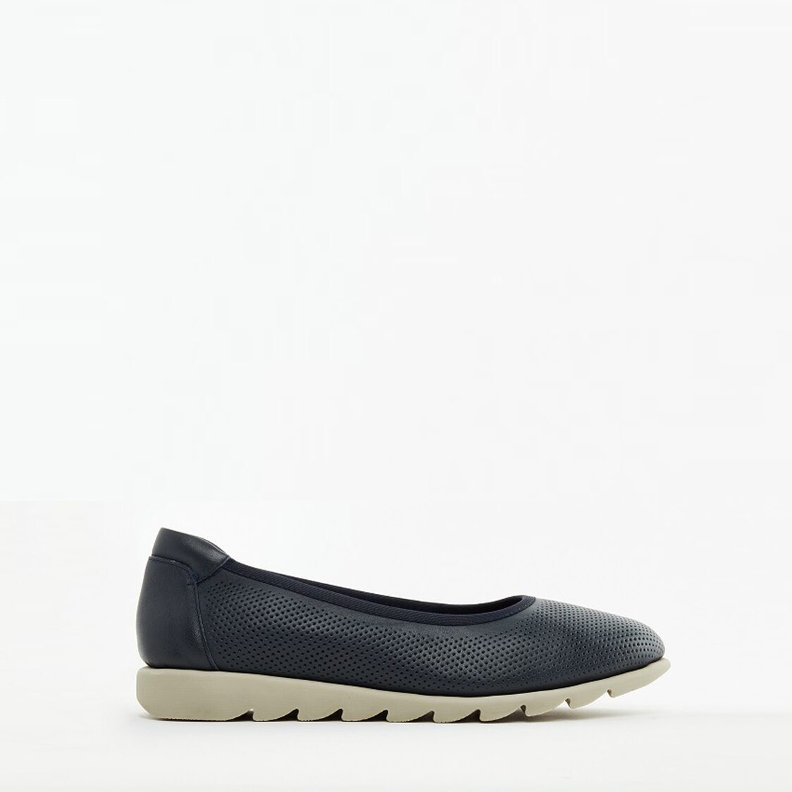 Barani 8938-48 Leather Pumps/Ballet Flats Navy (Perforated)