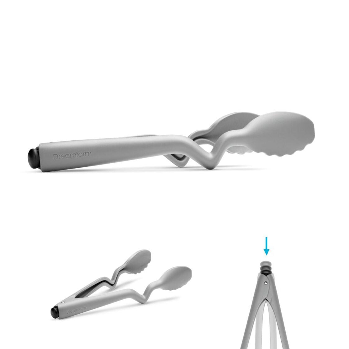 Dreamfarm S/S Nylon Tong L26.7cm Grey Clongs Lite