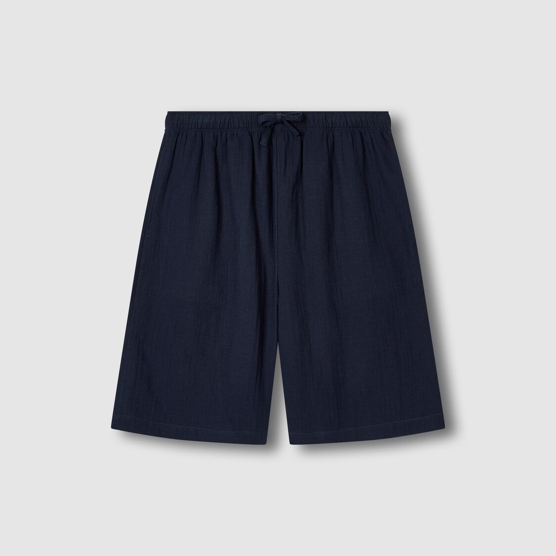 Jaju Men Summer Double Cotton Pajama Set Navy