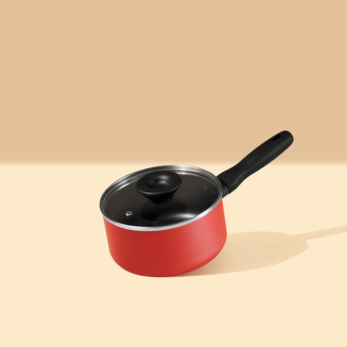 Meyer Bauhaus Nonstick Roma Red Covered Saucepan (Induction)