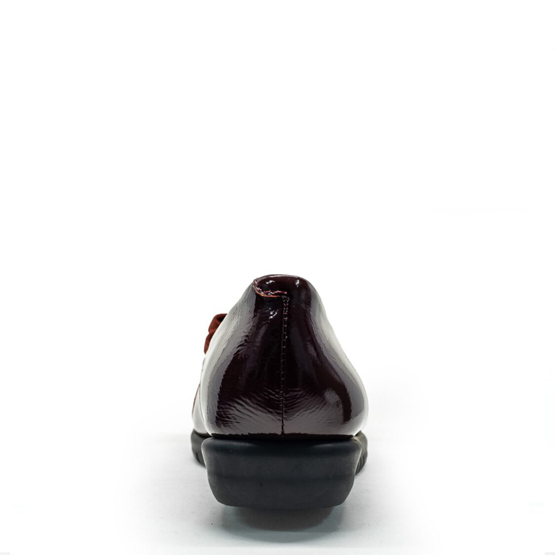 Barani 8841-199 Leather Pumps/Ballet Flats Maroon Patent (With Fixed Buckle)