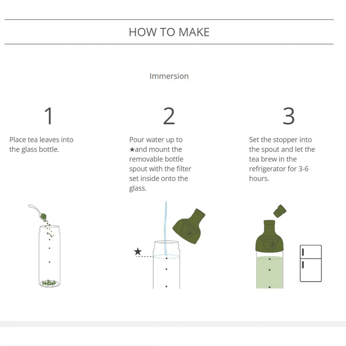 HARIO "Cold Brew" Tea Filter-in Bottle 750ml - Olive (FIB-75 OG)