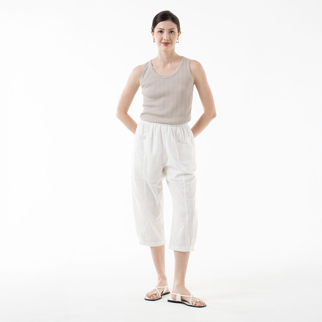 K/WOODS Cool Comfort Linen Pants in Off White