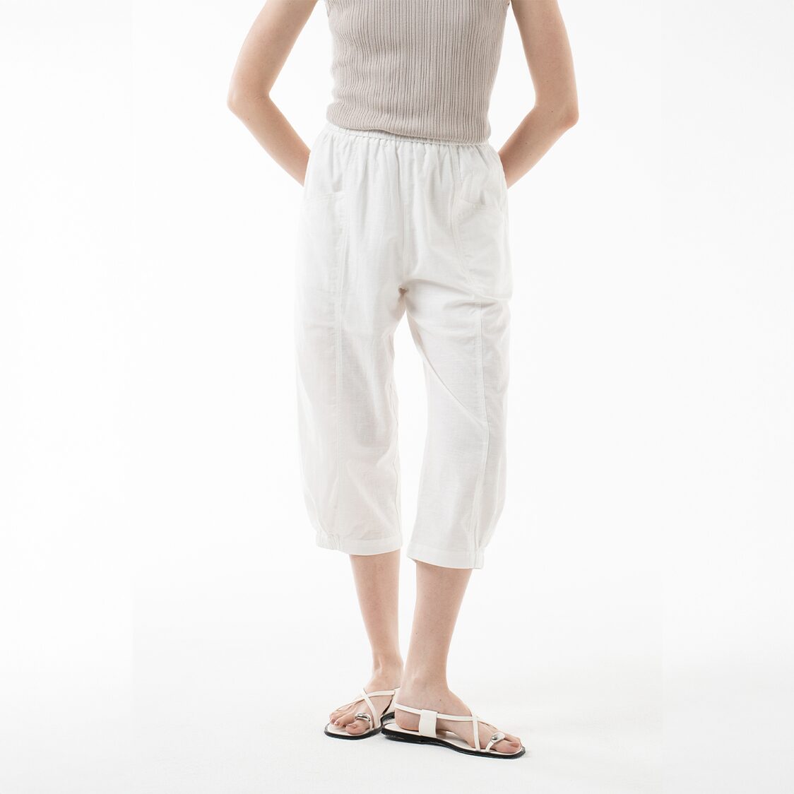 K/WOODS Cool Comfort Linen Pants in Off White