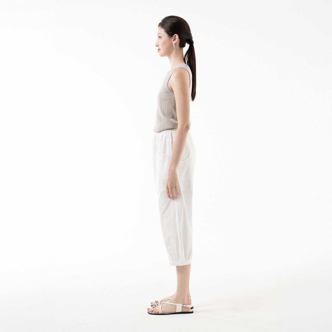 K/WOODS Cool Comfort Linen Pants in Off White