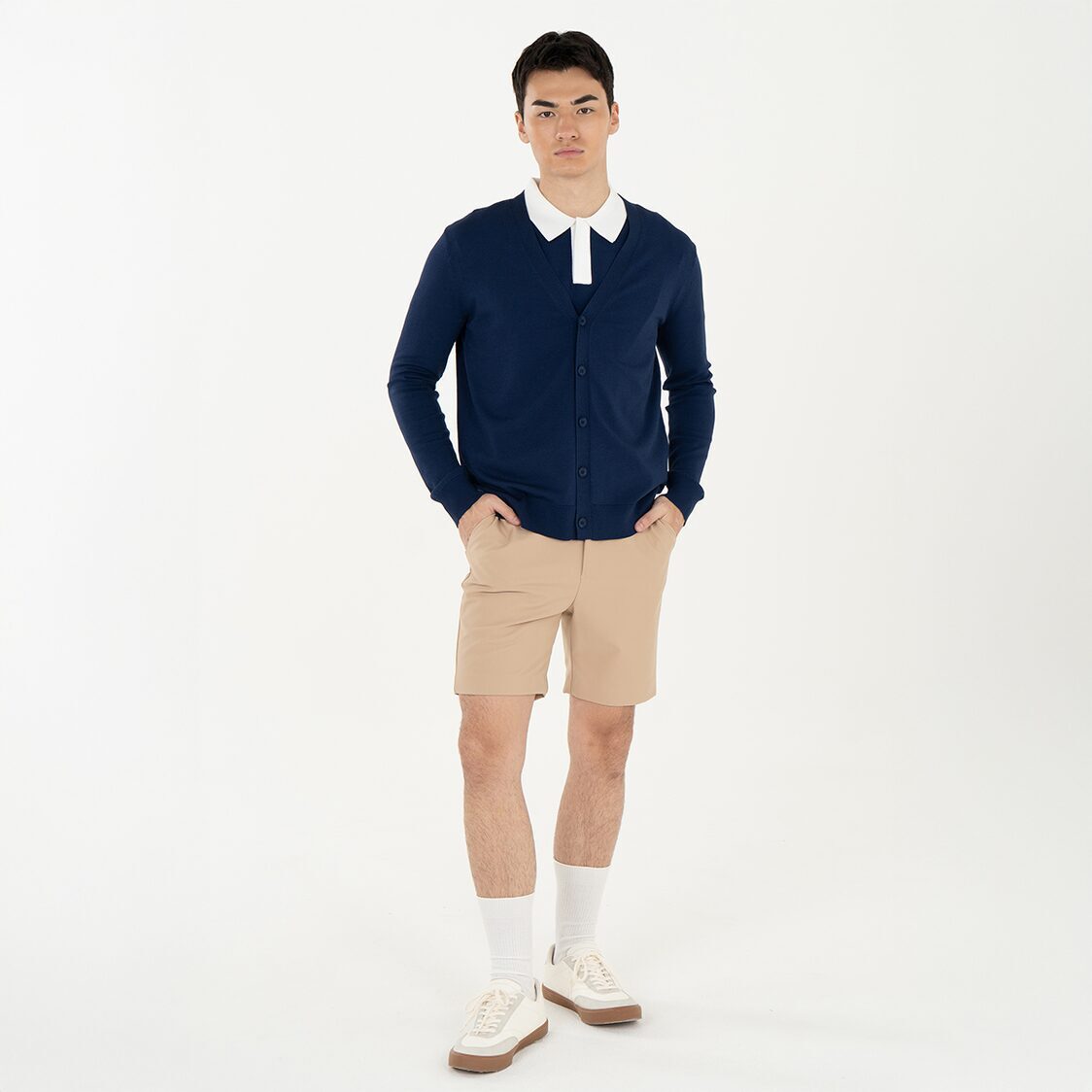 K/WOODS Ice Cool Cove Cardigan in Navy