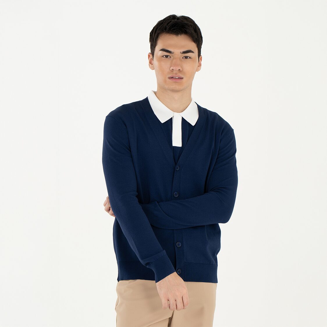 K/WOODS Ice Cool Cove Cardigan in Navy