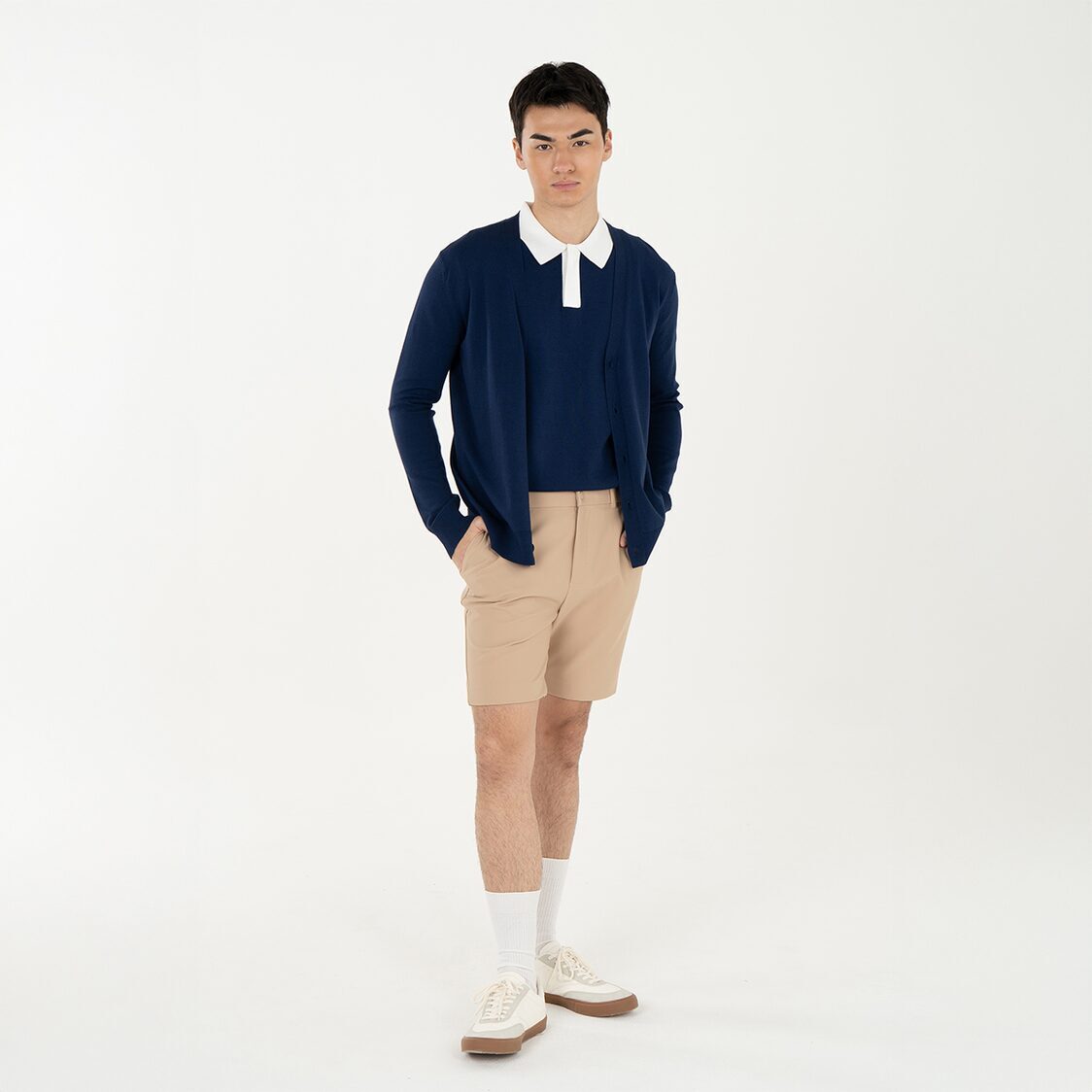 K/WOODS Ice Cool Cove Cardigan in Navy