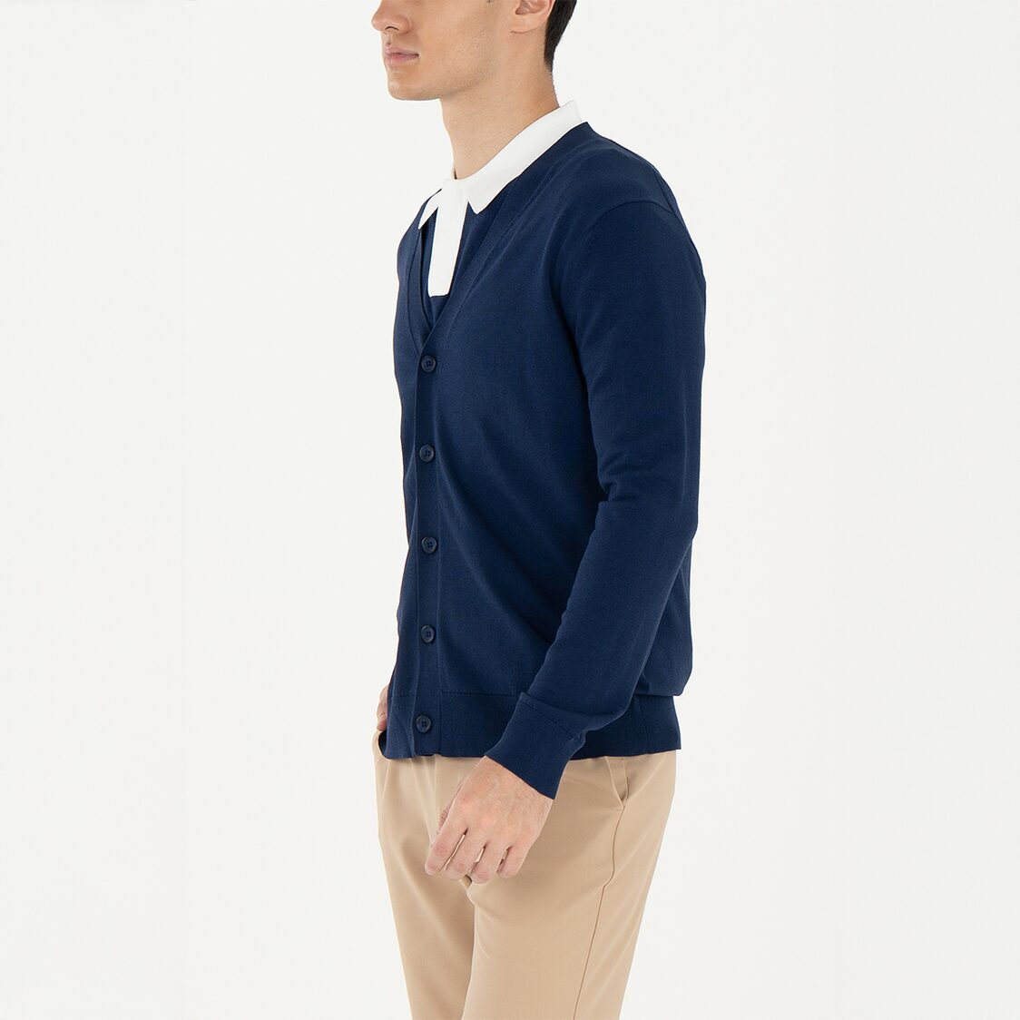 K/WOODS Ice Cool Cove Cardigan in Navy