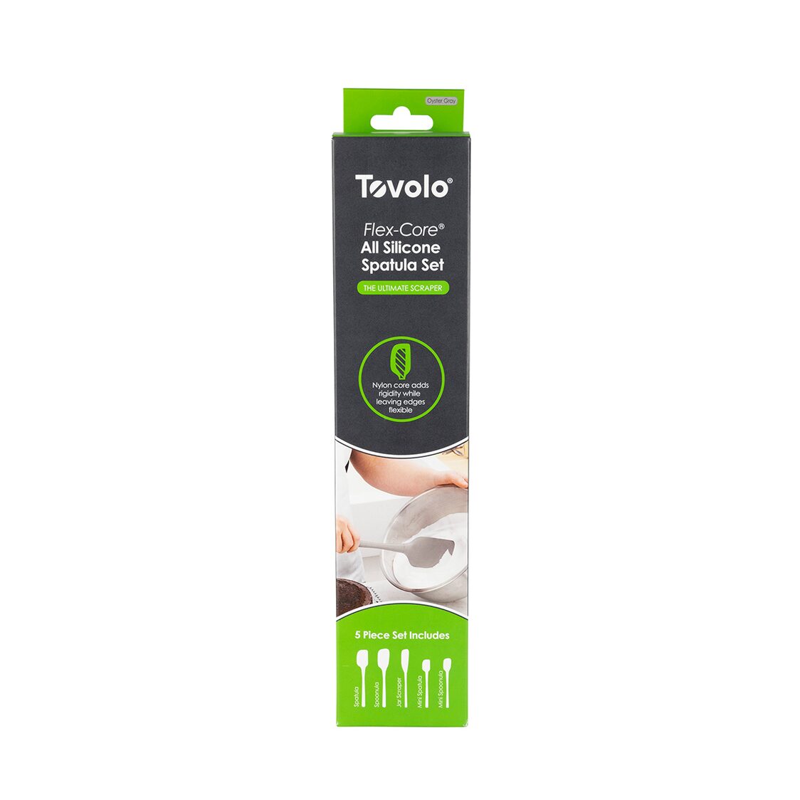 Tovolo Flex-Core Spatula Silicone Set S/5 - Oyster Gray