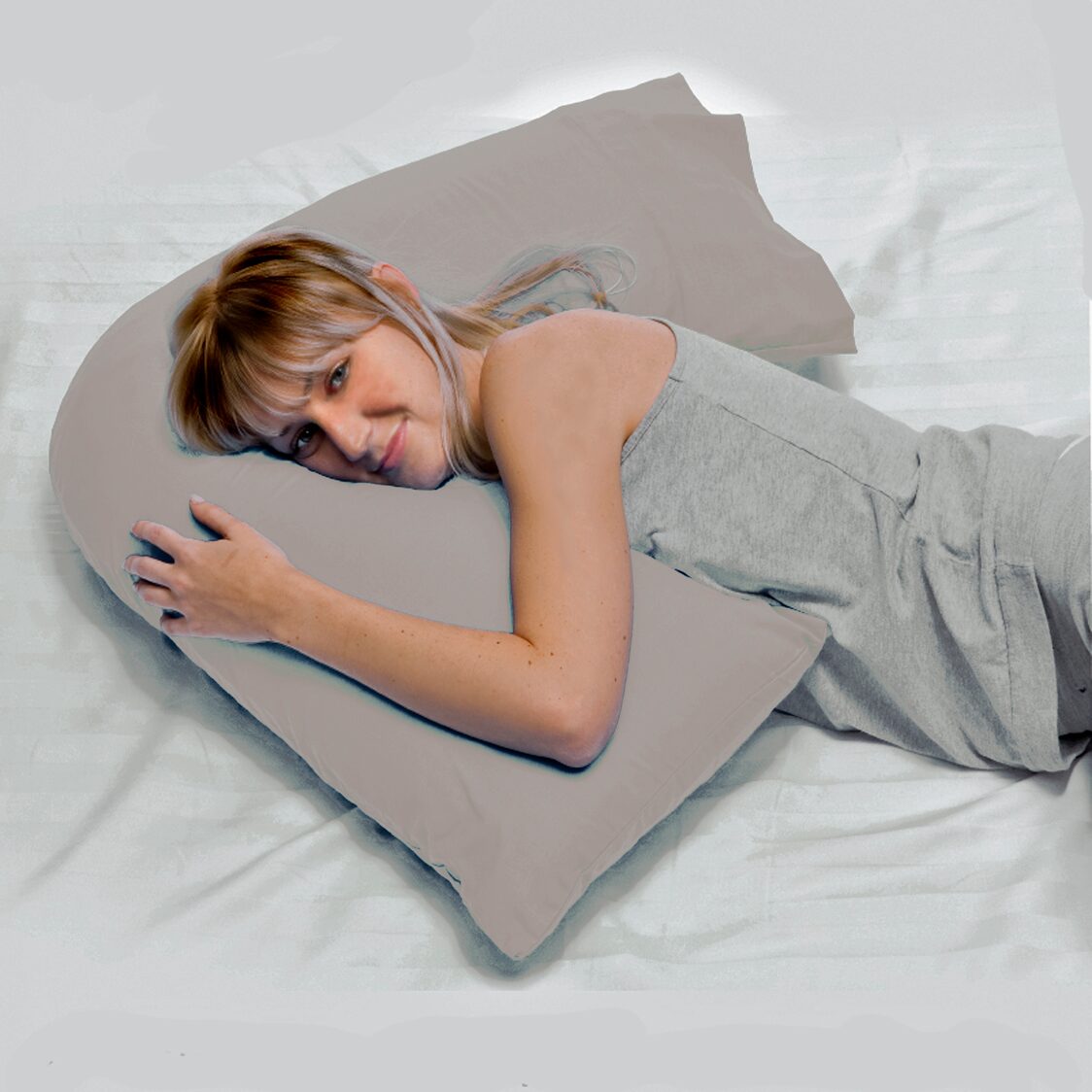 J. Rapee Cuddle U Cover with Insert Taupe